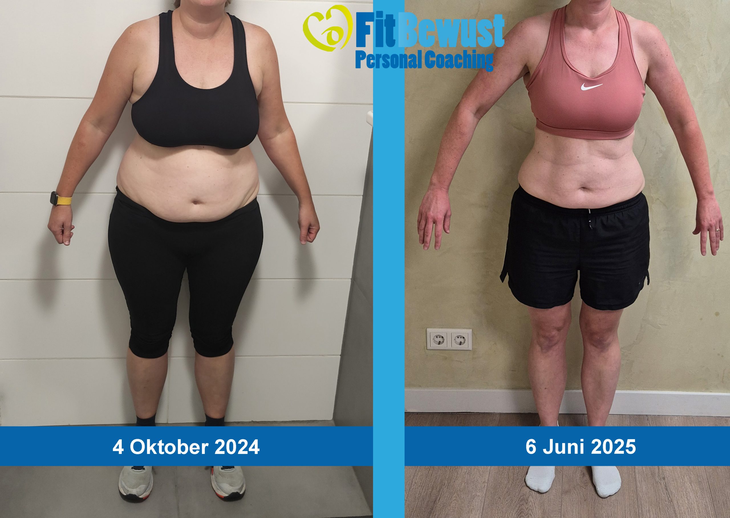 Resultaten FitBewust Personal Coaching. Meer dan 10 KG afslanken